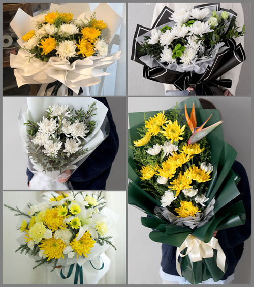 广东江门市台山市冲蒌镇八家村白事花束代送